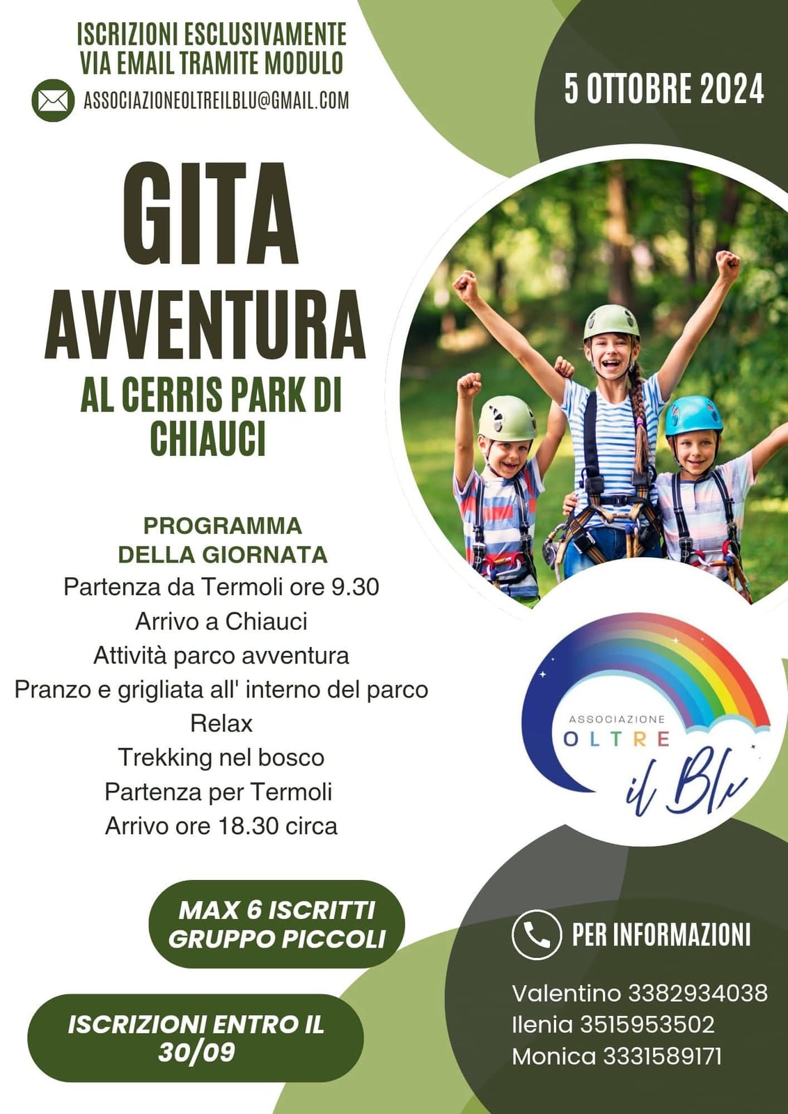 Locandina dell’evento «Gita avventura al Cerris Park»