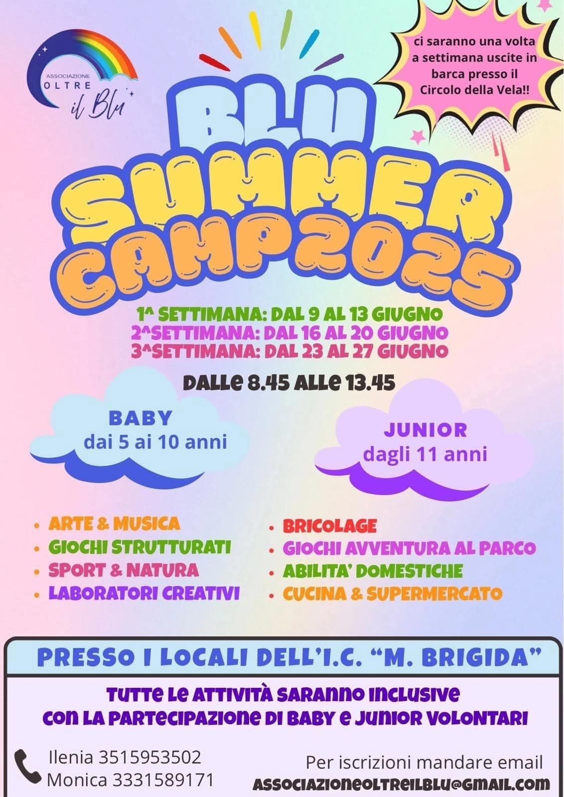 Locandina dell’evento «Blu Summer Camp 2025»