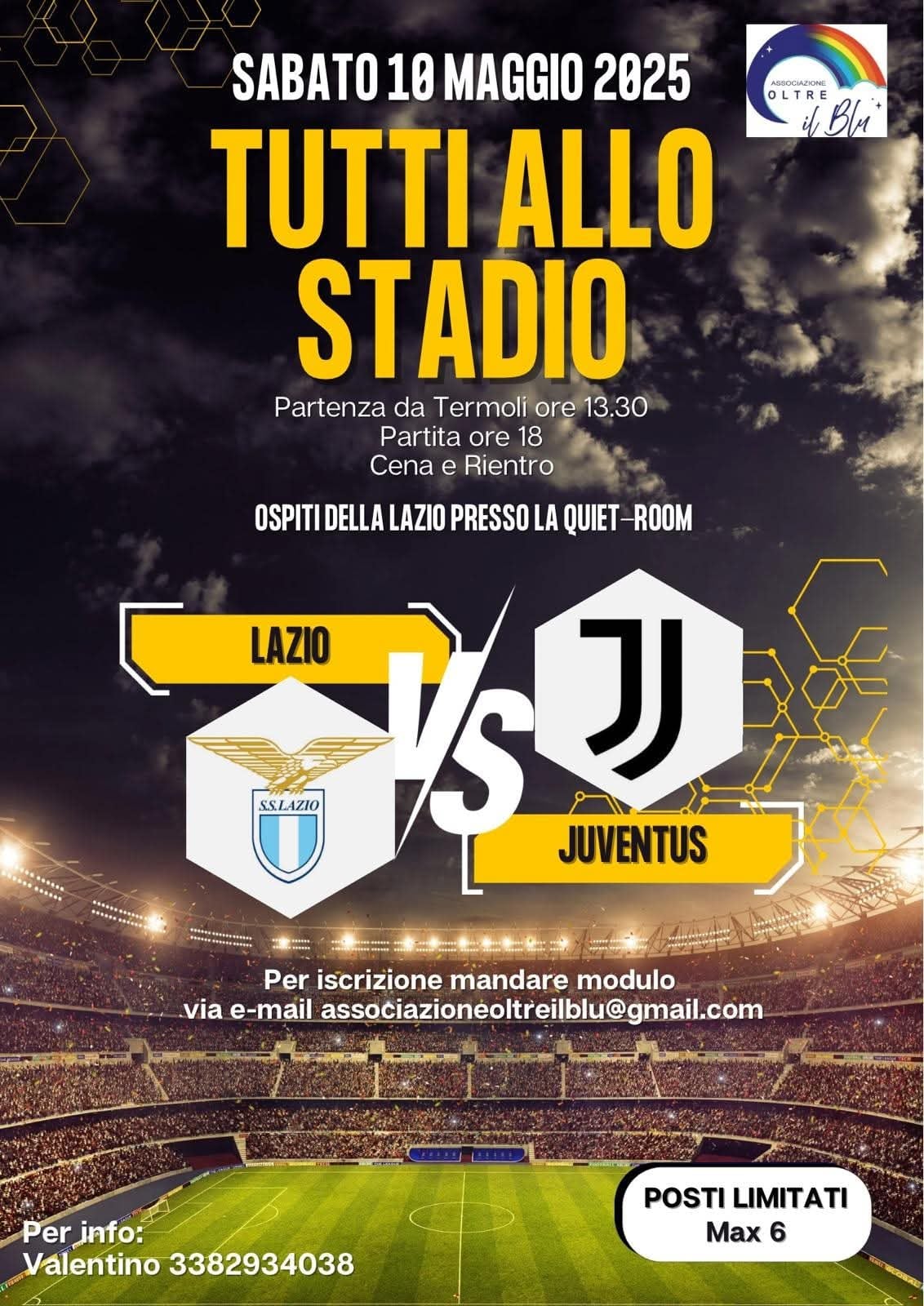 Locandina dell’evento «Tutti allo stadio: Lazio–Juventus»