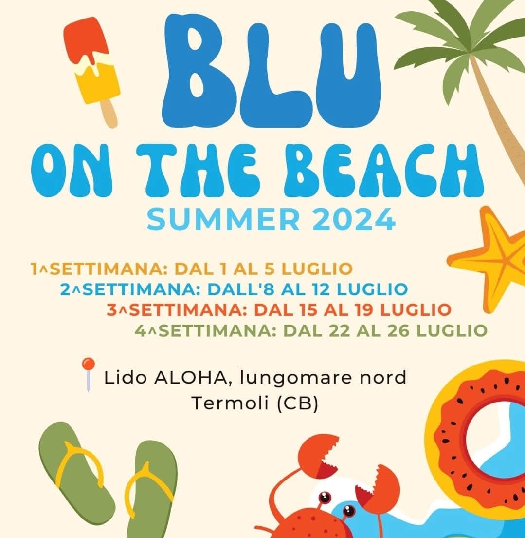 Locandina dell’evento «Blu on the Beach – Summer 2024»