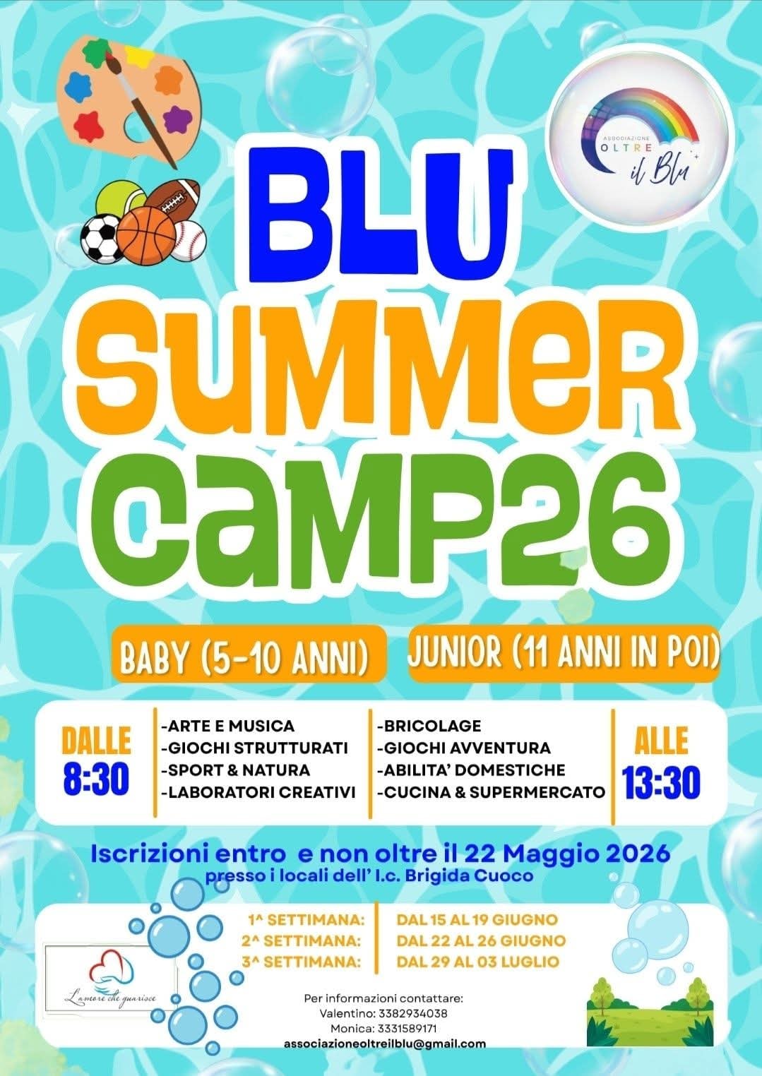 Locandina dell’evento «Blu Summer Camp 2026»