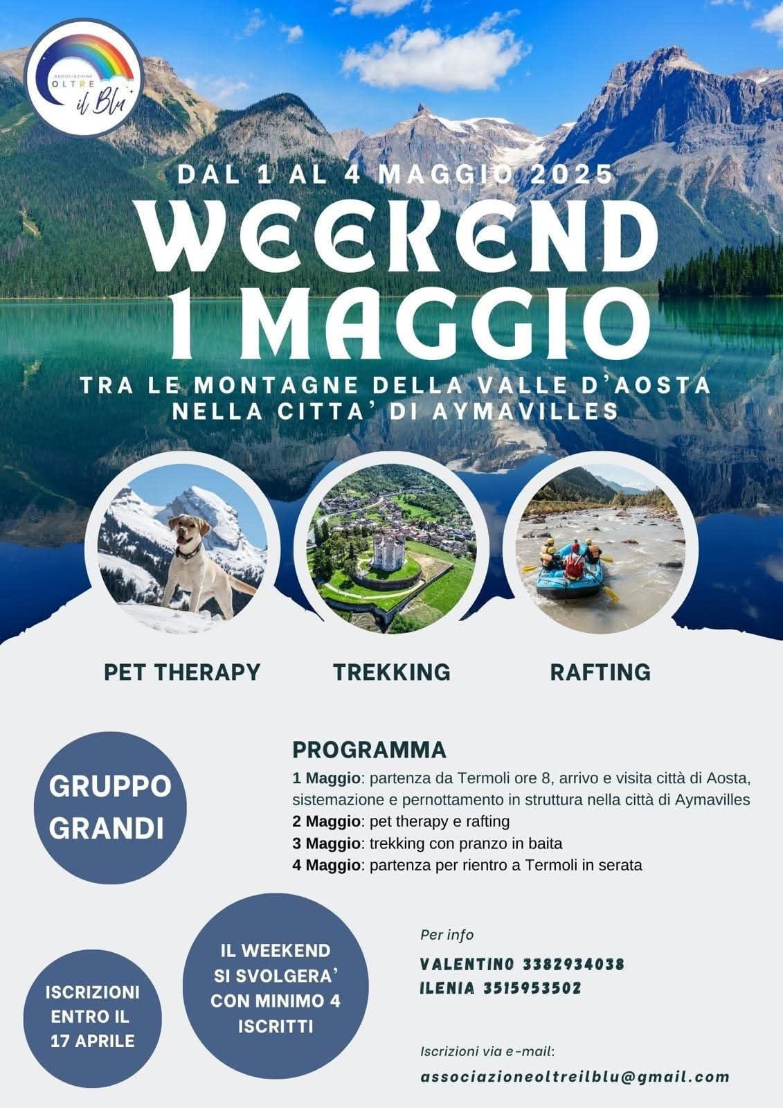 Locandina dell’evento «Weekend del 1° maggio in Valle d’Aosta»