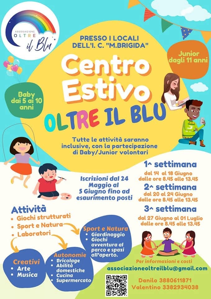 Locandina dell’evento «Centro estivo Oltre il Blu»